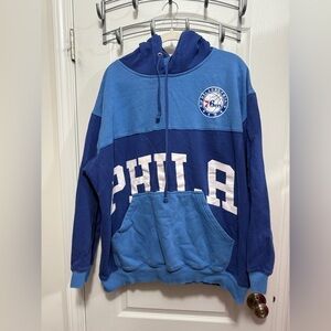 Fanatics NBA Philadelphia 76ers Colorblock Hoodie men’s 2X royal blue basketball